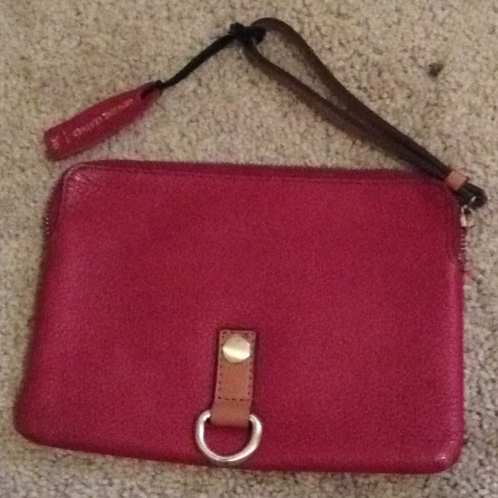 Deep red clutch/wristlet